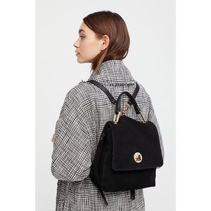FP Mini Black Suede Backpack
